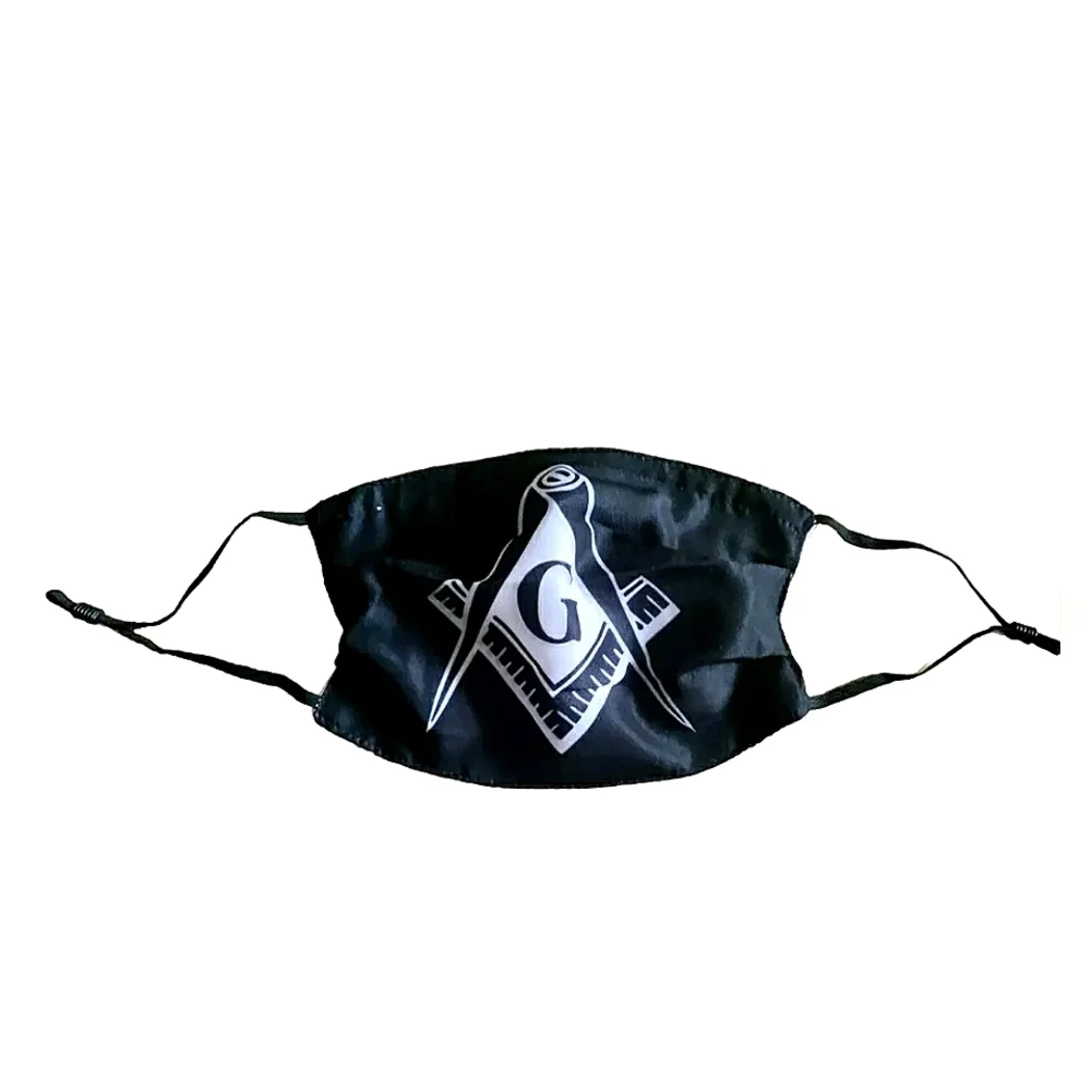 Masonic Square Compass Face Mask 2.5PM Fltrs. Ritual Men Frat Facewear Balaclava